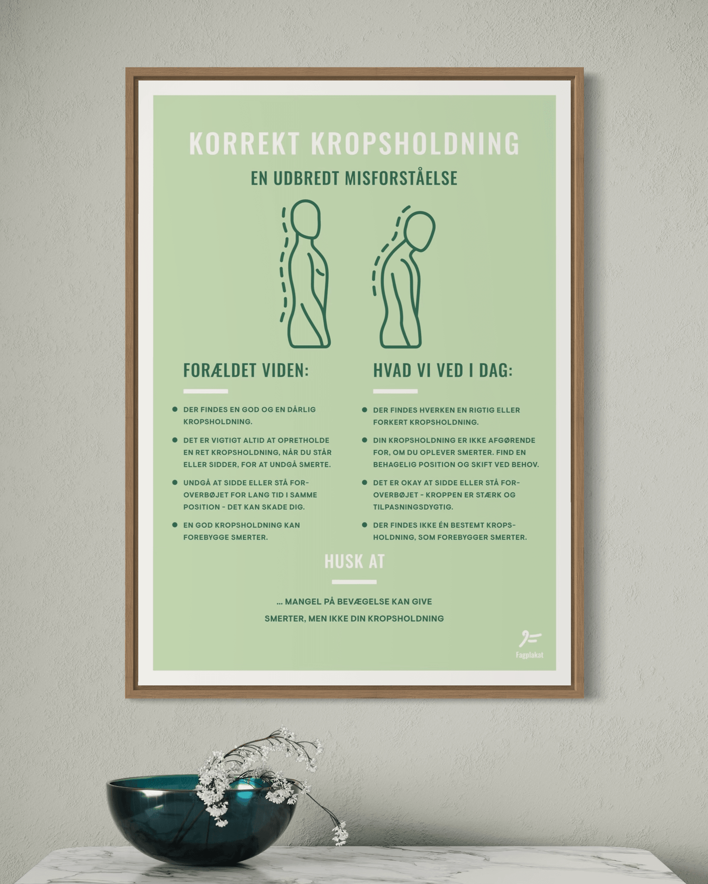 Fagplakat | Korrekt Kropsholdning
