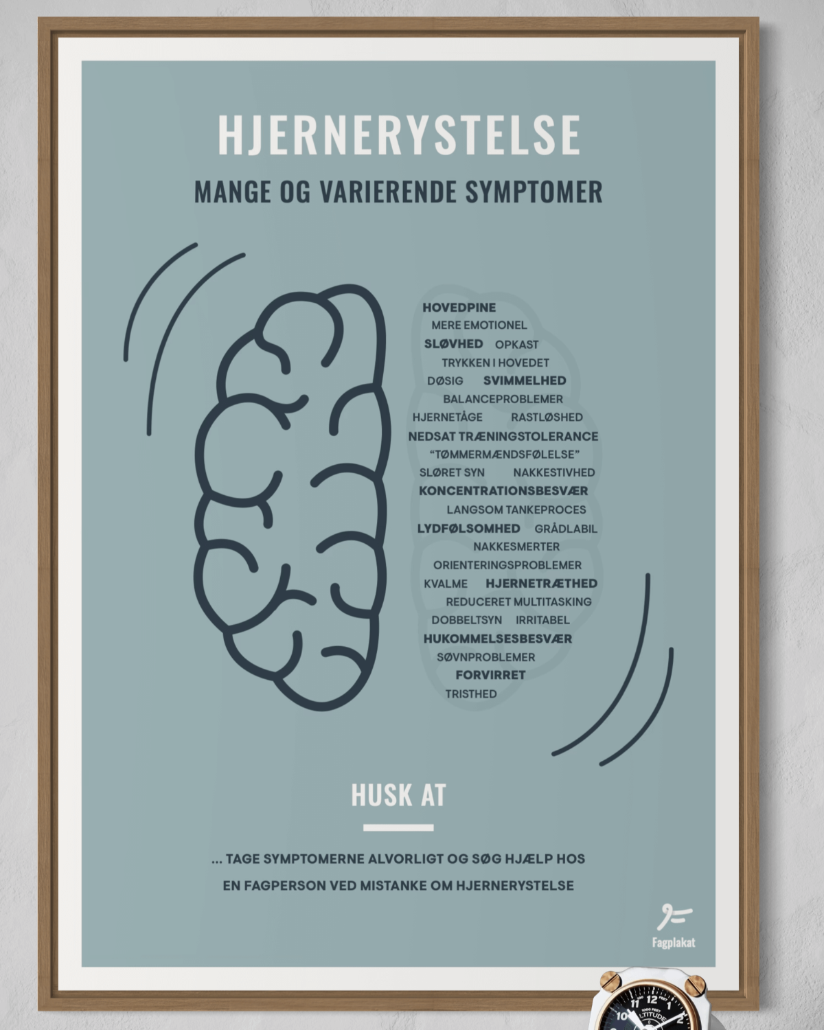 Fagplakat | Hjernerystelse - Symptomer